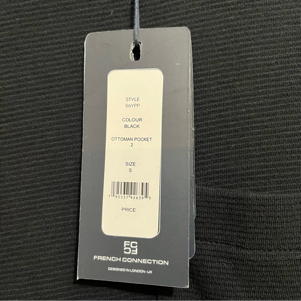 French Connection Black Ribbed Short Sleeve Crew Neck Shirt Mens Small - Picture 4 of 11